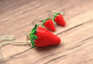 Strawberry Dangle Earrings - MTO