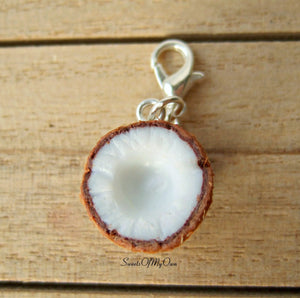 Coconut Half Charm - Necklace/Charm/Keychain - MTO