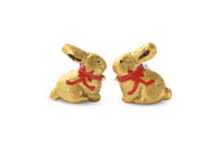 Thumbnail for Chocolate Bunny Stud Earrings Front View