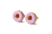 Thumbnail for Plain Pink Icing Doughnuts Stud Earrings