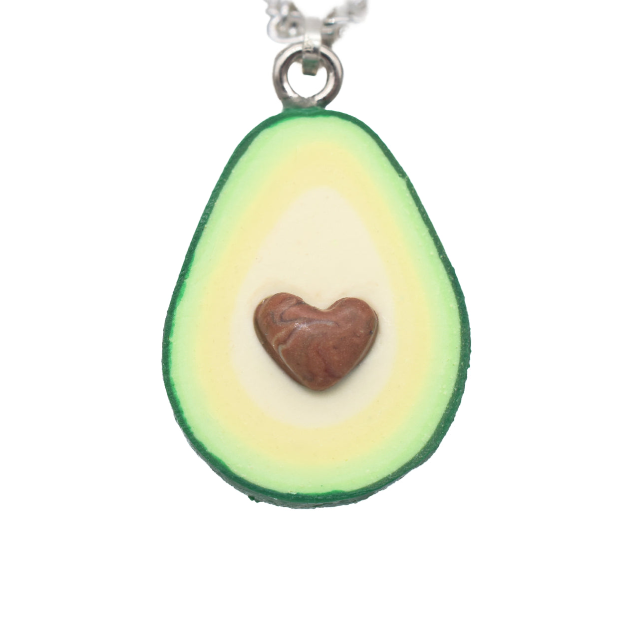 Avocado Half Heart Charm
