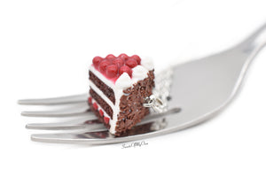 Black Forest Gateau Cake Charm - Necklace/Charm/Keychain - MTO