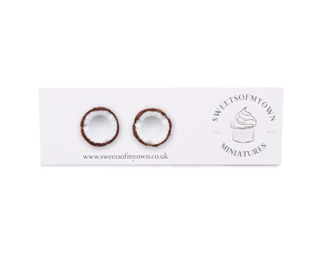 Coconut Halves - Stud Earrings