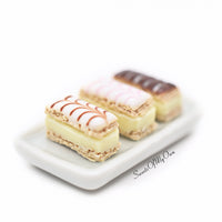 Thumbnail for Miniature Iced Custard Slice - Doll House 1:12 Scale - MTO