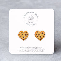 Thumbnail for Heart-shaped cookie earrings on a branded card with 'Sweets of My Own' logo.