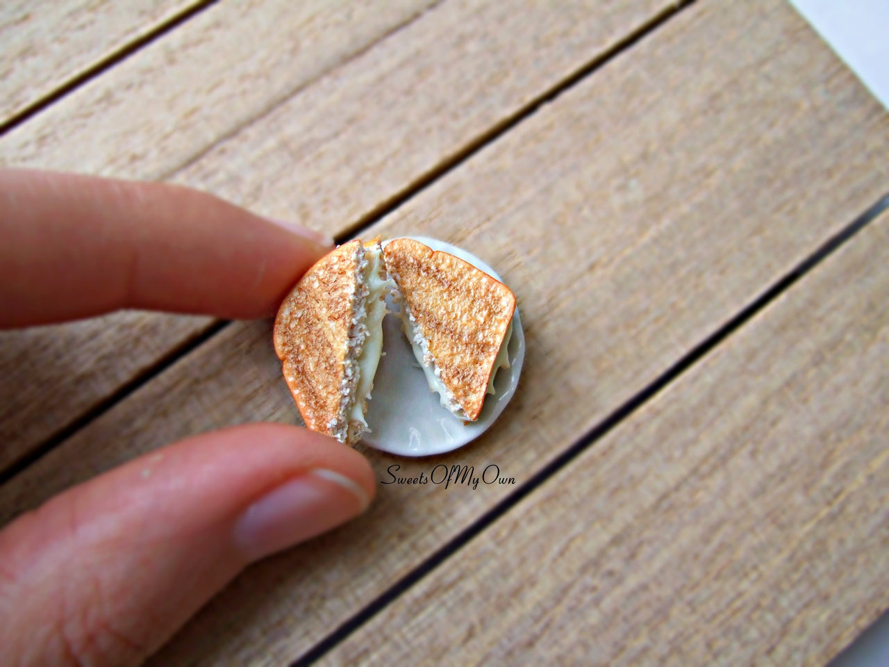 Miniature Melted Cheese Toastie - Dolls House 1:12 Scale