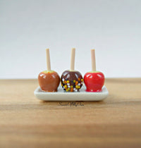 Thumbnail for Miniature Toffee + Chocolate Apples Set of 3 - 1:12 Scale