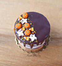 Thumbnail for Spooky Halloween Drip Cake Miniature - Dolls House 1:12 Scale
