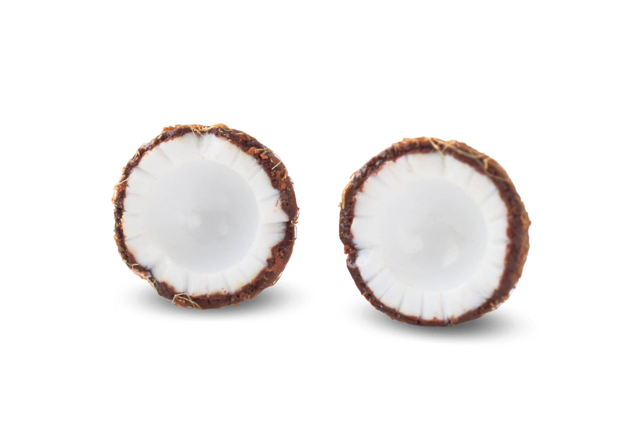 Coconut Halves - Stud Earrings