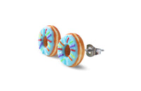 Thumbnail for Turquoise Doughnut Earrings - Stud Earrings