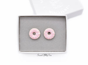 Party Ring Stud Earrings - Choose Your Colour