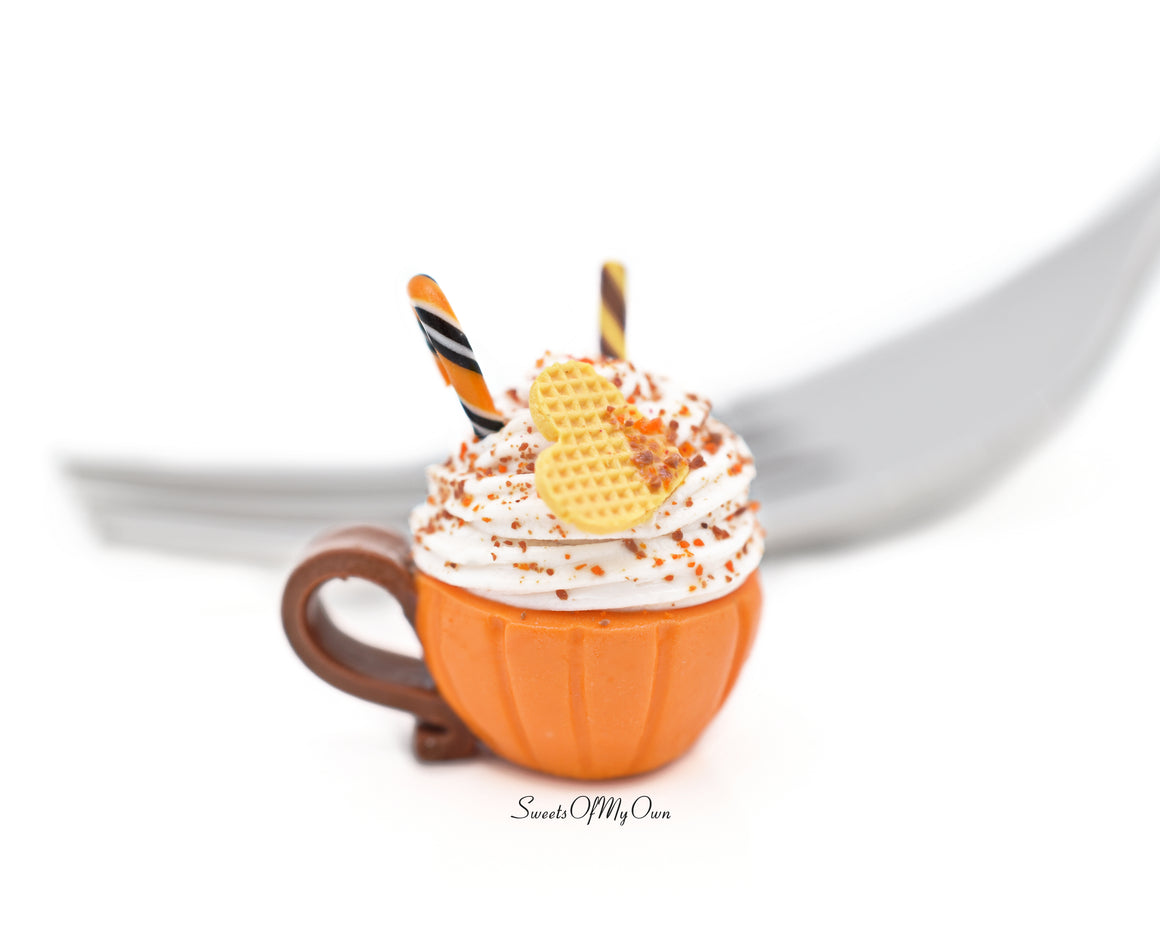 Pumpkin Spice Deluxe Hot Chocolate Drink Miniature - Doll House 1:12 Scale - MTO