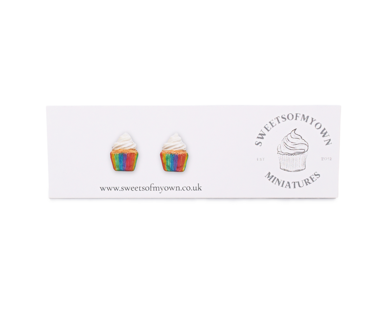 Rainbow Cupcakes - Stud Earrings