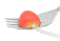 Thumbnail for Red Apple Half Charm - Necklace/Charm/Keychain - MTO