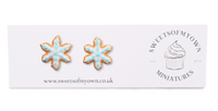 Thumbnail for Snowflake Shaped Icing Biscuit - Stud Earrings - Choose Your Style