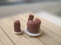 Thumbnail for MTO - Chocolate Checkerboard Cake Miniature - Doll House 1:12 Scale - SweetsOfMyOwn