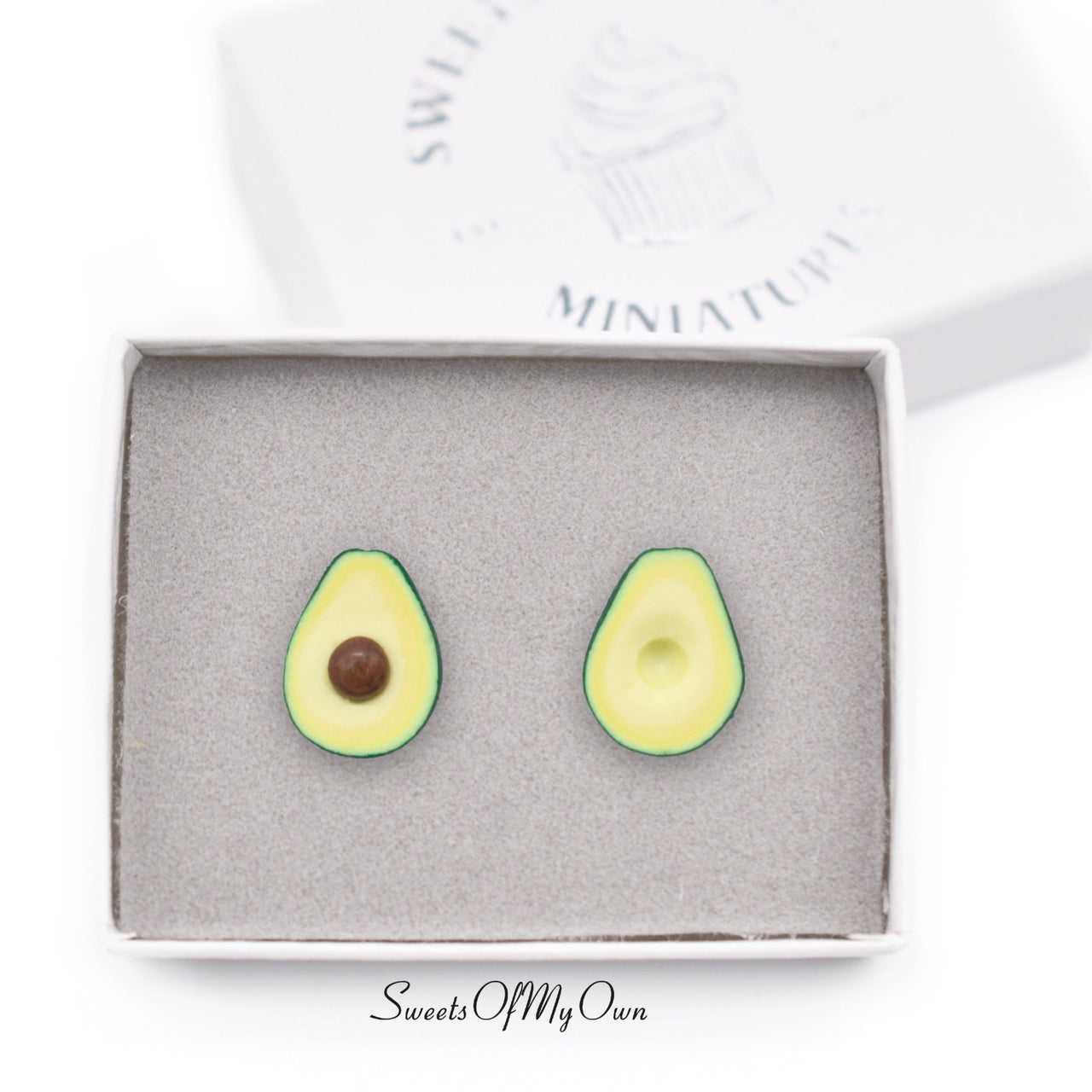 Avocado Halves - Stud Earrings - MTO