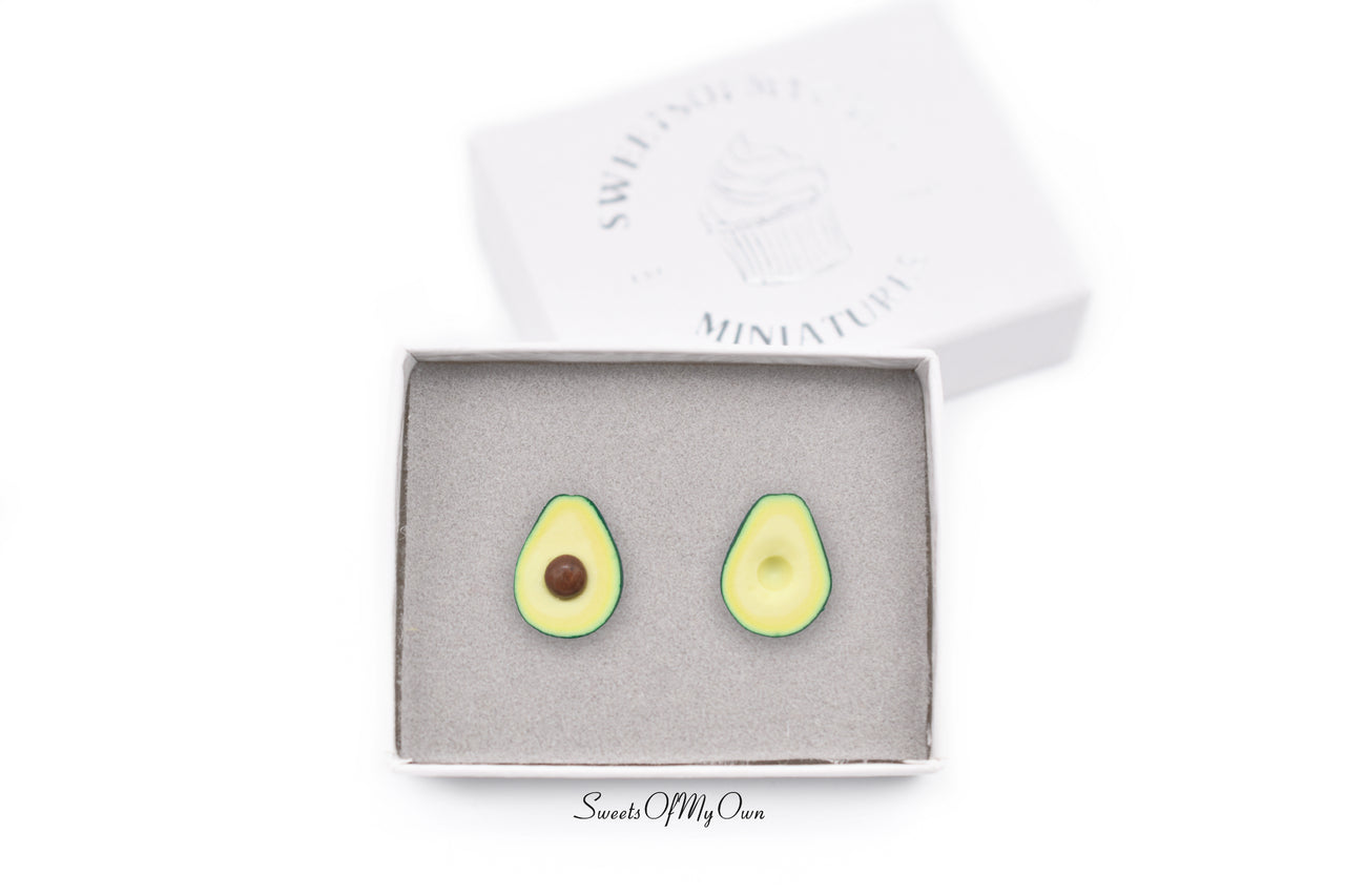 Avocado Halves - Stud Earrings - MTO
