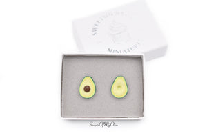 Avocado Halves - Stud Earrings - MTO