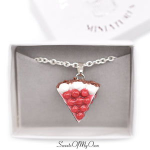 Black Forest Gateau Cake Charm - Necklace/Charm/Keychain - MTO