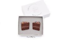 Thumbnail for Chocolate Cake with Sprinkles Stud Earrings