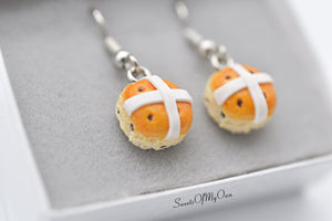 Hot Cross Buns - Dangle Earrings
