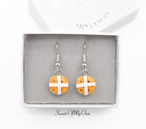 Hot Cross Buns - Dangle Earrings