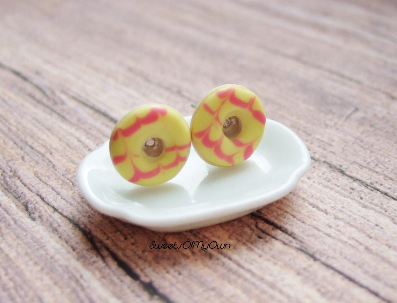 Party Ring Stud Earrings - Choose Your Colour - SweetsOfMyOwn