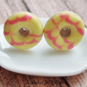 Party Ring Stud Earrings - Choose Your Colour - SweetsOfMyOwn