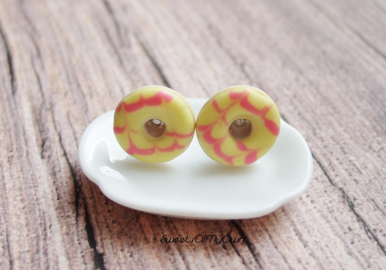 Party Ring Stud Earrings - Choose Your Colour - SweetsOfMyOwn