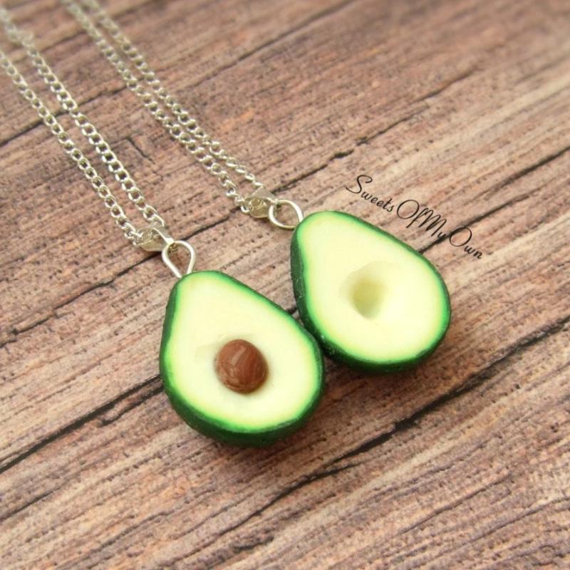 Avocado BFF Charms - Set of 2 Halves - SweetsOfMyOwn