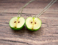 Thumbnail for Green Apple Halves BFF Set - Charms/Necklaces/Keychains - MTO