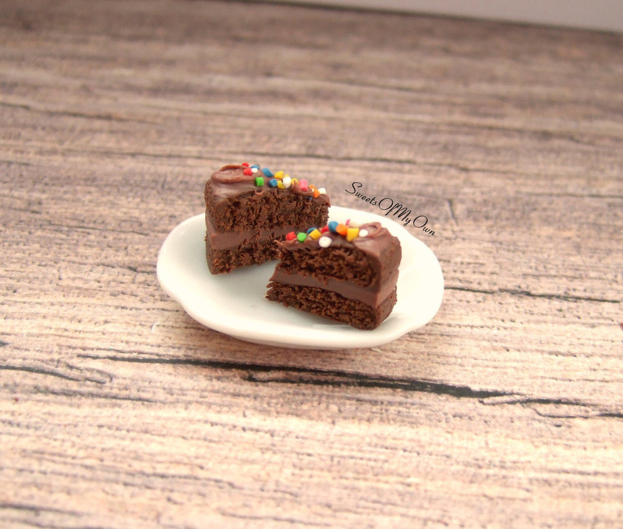 Chocolate Cake with Sprinkles Stud Earrings - SweetsOfMyOwn