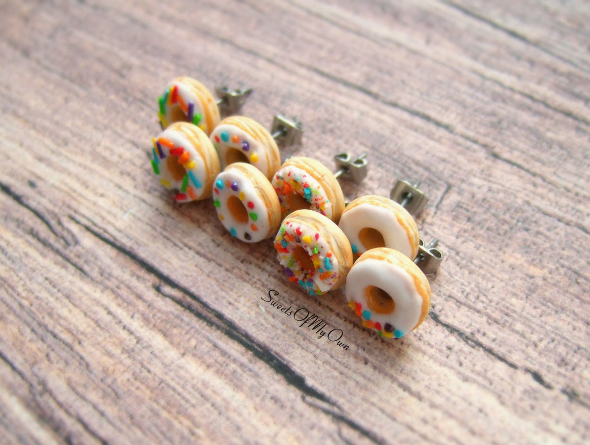 White Donuts - Stud Earrings - MTO