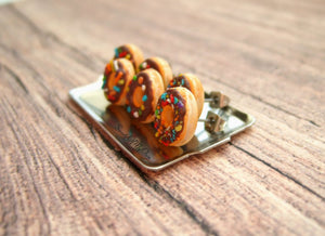 Chocolate Donuts - Stud Earrings - MTO