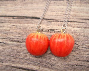 Red Apple Halves BFF Set - Charms/Necklaces/Keychains - MTO