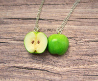 Thumbnail for Green Apple Halves BFF Set - Charms/Necklaces/Keychains - MTO