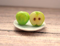 Thumbnail for Green Apple Halves - Stud Earrings - MTO