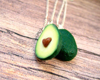 Thumbnail for Avocado Heart BFF Charms - Set of 2 Halves - SweetsOfMyOwn