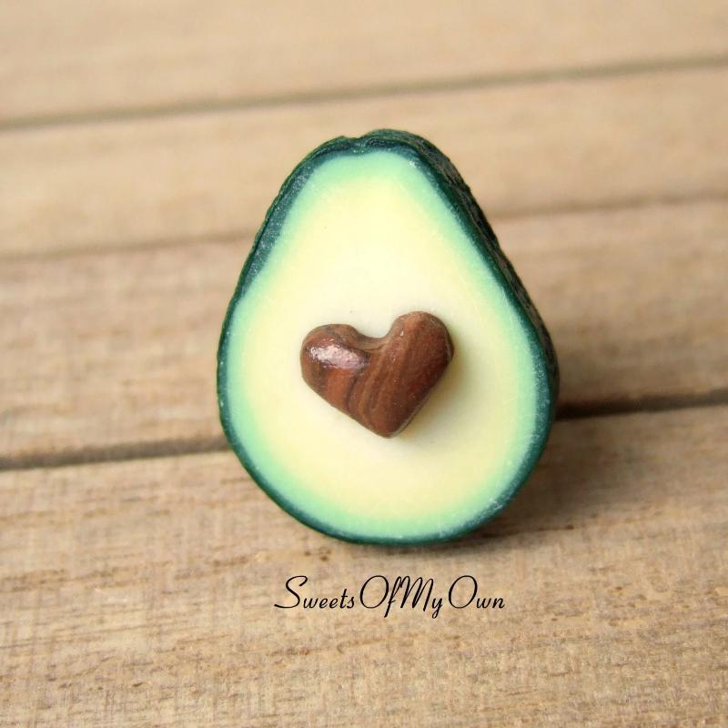 Avocado Heart Pin - SweetsOfMyOwn