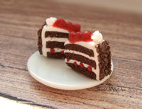 Thumbnail for Black Forest Gateau Cake Slice - Stud Earrings - MTO