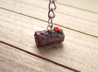 Thumbnail for Christmas Chocolate Yule Log Charm - SweetsOfMyOwn