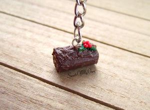 Christmas Chocolate Yule Log Charm - SweetsOfMyOwn