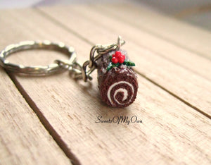 Christmas Chocolate Yule Log Charm - SweetsOfMyOwn