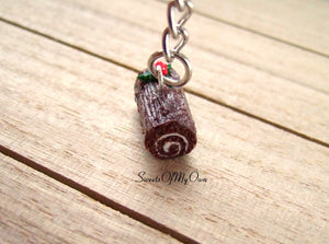Christmas Chocolate Yule Log Charm - SweetsOfMyOwn