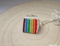 Thumbnail for Rainbow Cake Slice Charm - SweetsOfMyOwn