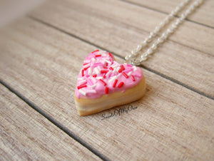 Pink Heart Donut Charm - SweetsOfMyOwn