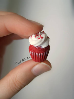 Red Velvet Cupcake Charm - SweetsOfMyOwn