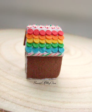 Miniature Gingerbread Christmas House 1:12 Scale - SweetsOfMyOwn