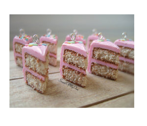 Pink Cake Slice Charm - MTO